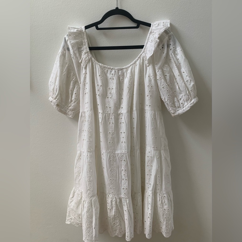 Ferris Cleobella White Eyelet Mini  Dress - Picture 4 of 11